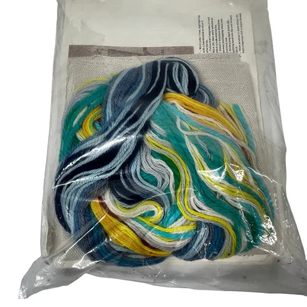 PAULINE DENHAM Vintage 1971 Seascape 6018 Crewel Embroidery Kit Nautical NEW
